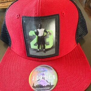 Jump Red and Black Kids Trucker Hat with Graphic Patch